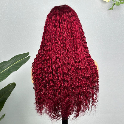 PINEAPLE CURLS 24 INCHES WINE COLOUR 100% HUMAN HAIR