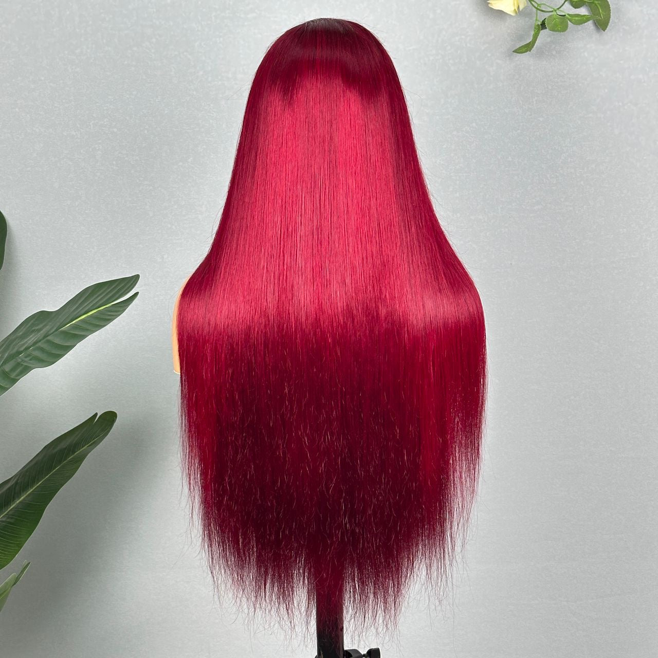 24 pulgadas de color rojo vino 100% cabello humano 