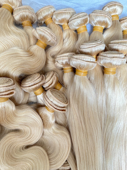 hair bundles blond prc collections 100 grams a bundle 100% human hair 75 cm