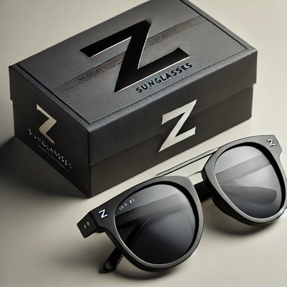 ´´ Z Black Colour Sunglasses. Designed for ultimate style and comfort, these sleek black sunglasses provide excellent UV protection and bold look. Whether you're out on the town or relaxing in the sun, Z Black delivers fashion-eyewear on any outfit."